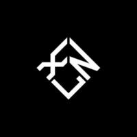 xln-Brief-Logo-Design auf schwarzem Hintergrund. xln kreatives Initialen-Buchstaben-Logo-Konzept. xln-Briefgestaltung. vektor