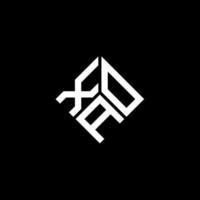 Xao-Brief-Logo-Design auf schwarzem Hintergrund. Xao kreatives Initialen-Buchstaben-Logo-Konzept. Xao-Buchstaben-Design. vektor