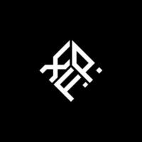 xfp-Brief-Logo-Design auf schwarzem Hintergrund. xfp kreatives Initialen-Buchstaben-Logo-Konzept. XFP-Briefdesign. vektor