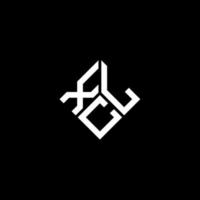 xcl-Brief-Logo-Design auf schwarzem Hintergrund. xcl kreatives Initialen-Buchstaben-Logo-Konzept. xcl Briefgestaltung. vektor
