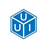 uui-Buchstaben-Logo-Design auf schwarzem Hintergrund. uui kreative Initialen schreiben Logo-Konzept. uui Briefgestaltung. vektor