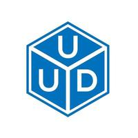 uud-Buchstaben-Logo-Design auf schwarzem Hintergrund. uud kreative Initialen schreiben Logo-Konzept. uud Briefgestaltung. vektor