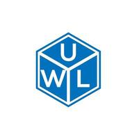 uwl-Buchstaben-Logo-Design auf schwarzem Hintergrund. uwl kreative Initialen schreiben Logo-Konzept. Uwl-Buchstaben-Design. vektor