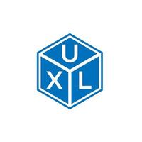 uxl bokstav logotyp design på svart bakgrund. uxl kreativa initialer bokstavslogotyp koncept. uxl-bokstavsdesign. vektor