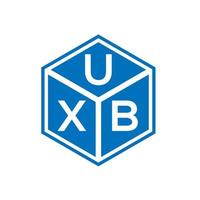 uxb brev logotyp design på svart bakgrund. uxb kreativa initialer bokstavslogotyp koncept. uxb bokstavsdesign. vektor