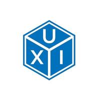 uxi brev logotyp design på svart bakgrund. uxi kreativa initialer bokstavslogotyp koncept. uxi bokstavsdesign. vektor