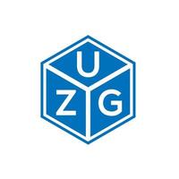 uzg brev logotyp design på svart bakgrund. uzg kreativa initialer brev logotyp koncept. uzg bokstavsdesign. vektor