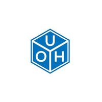 uoh-Buchstaben-Logo-Design auf schwarzem Hintergrund. uoh kreative Initialen schreiben Logo-Konzept. Uoh Briefdesign. vektor