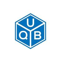 uqb-Buchstaben-Logo-Design auf schwarzem Hintergrund. uqb kreative Initialen schreiben Logo-Konzept. uqb Briefgestaltung. vektor