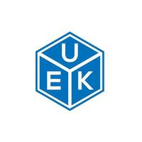 uek brev logotyp design på svart bakgrund. uek kreativa initialer brev logotyp koncept. uek bokstav design. vektor