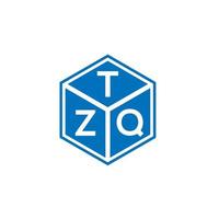 tzq-Buchstaben-Logo-Design auf schwarzem Hintergrund. tzq kreative Initialen schreiben Logo-Konzept. tzq Briefgestaltung. vektor