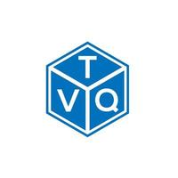 tvq brev logotyp design på svart bakgrund. tvq kreativa initialer brev logotyp koncept. tvq bokstavsdesign. vektor