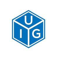 uig-Buchstaben-Logo-Design auf schwarzem Hintergrund. uig kreative Initialen schreiben Logo-Konzept. uig Briefgestaltung. vektor