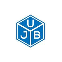 ujb brev logotyp design på svart bakgrund. ujb kreativa initialer bokstavslogotyp koncept. ujb bokstavsdesign. vektor