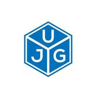 ujg brev logotyp design på svart bakgrund. ujg kreativa initialer brev logotyp koncept. ujg bokstavsdesign. vektor