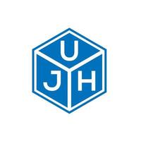 ujh-Buchstaben-Logo-Design auf schwarzem Hintergrund. ujh kreative Initialen schreiben Logo-Konzept. ujh Briefgestaltung. vektor