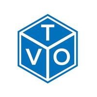 tvo bokstav logotyp design på svart bakgrund. två kreativa initialer brev logotyp koncept. två bokstavsdesign. vektor