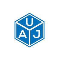 Uaj-Buchstaben-Logo-Design auf schwarzem Hintergrund. uaj kreative Initialen schreiben Logo-Konzept. uaj Briefgestaltung. vektor