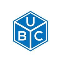 UBC-Brief-Logo-Design auf schwarzem Hintergrund. ubc kreative Initialen schreiben Logo-Konzept. ubc Briefgestaltung. vektor