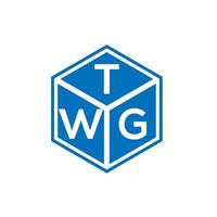twg-Buchstaben-Logo-Design auf schwarzem Hintergrund. twg kreative Initialen schreiben Logo-Konzept. twg-Buchstaben-Design. vektor