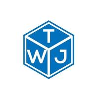 twj-Buchstaben-Logo-Design auf schwarzem Hintergrund. twj kreative Initialen schreiben Logo-Konzept. twj Briefgestaltung. vektor