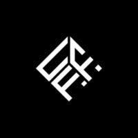 uff-Buchstaben-Logo-Design auf schwarzem Hintergrund. uff kreative Initialen schreiben Logo-Konzept. uff Briefgestaltung. vektor