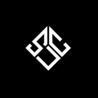 suc-Brief-Logo-Design auf schwarzem Hintergrund. suc kreative Initialen schreiben Logo-Konzept. erfolgreiche Briefgestaltung. vektor