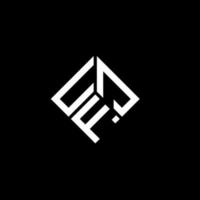 ufj-Buchstaben-Logo-Design auf schwarzem Hintergrund. ufj kreative Initialen schreiben Logo-Konzept. ufj Briefgestaltung. vektor