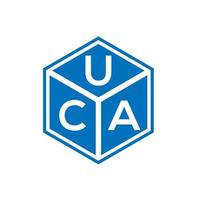 uca brev logotyp design på svart bakgrund. uca kreativa initialer bokstavslogotyp koncept. uca bokstavsdesign. vektor