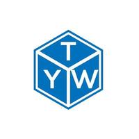 tyw-Buchstaben-Logo-Design auf schwarzem Hintergrund. tyw kreative Initialen schreiben Logo-Konzept. tyw Briefgestaltung. vektor