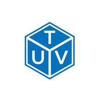 TÜV-Brief-Logo-Design auf schwarzem Hintergrund. TÜV kreative Initialen schreiben Logo-Konzept. TÜV-Briefgestaltung. vektor