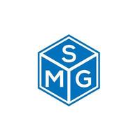 smg brev logotyp design på svart bakgrund. smg kreativa initialer brev logotyp koncept. smg brev design. vektor