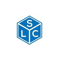 slc-Brief-Logo-Design auf schwarzem Hintergrund. slc kreative Initialen schreiben Logo-Konzept. slc-Briefgestaltung. vektor