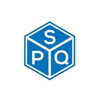 spq-Buchstaben-Logo-Design auf schwarzem Hintergrund. spq kreative Initialen schreiben Logo-Konzept. spq Briefgestaltung. vektor