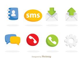 Bunte Social Vector Icons