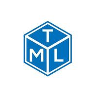 tml-Brief-Logo-Design auf schwarzem Hintergrund. tml kreative Initialen schreiben Logo-Konzept. tml-Briefgestaltung. vektor