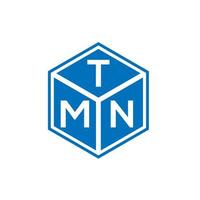 tmn-Buchstaben-Logo-Design auf schwarzem Hintergrund. tmn kreatives Initialen-Buchstaben-Logo-Konzept. tmn Briefgestaltung. vektor