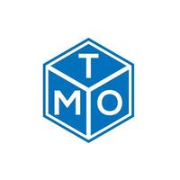 tmo-Brief-Logo-Design auf schwarzem Hintergrund. tmo kreative Initialen schreiben Logo-Konzept. tmo Briefgestaltung. vektor