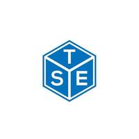 tse-Buchstaben-Logo-Design auf schwarzem Hintergrund. tse kreative Initialen schreiben Logo-Konzept. tse Briefgestaltung. vektor