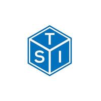 tsi brev logotyp design på svart bakgrund. tsi kreativa initialer brev logotyp koncept. tsi bokstavsdesign. vektor