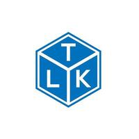 Tlk-Brief-Logo-Design auf schwarzem Hintergrund. tlk kreative Initialen schreiben Logo-Konzept. tlk Briefgestaltung. vektor