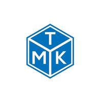 tmk-Brief-Logo-Design auf schwarzem Hintergrund. tmk kreative Initialen schreiben Logo-Konzept. tmk Briefgestaltung. vektor