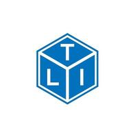 tli-Brief-Logo-Design auf schwarzem Hintergrund. tli kreative Initialen schreiben Logo-Konzept. tli Briefgestaltung. vektor