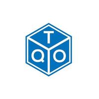 tqo-Brief-Logo-Design auf schwarzem Hintergrund. tqo kreatives Initialen-Buchstaben-Logo-Konzept. tqo Briefgestaltung. vektor