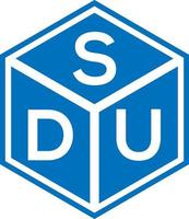 sdu brev logotyp design på svart bakgrund. sdu kreativa initialer brev logotyp koncept. sdu bokstavsdesign. vektor