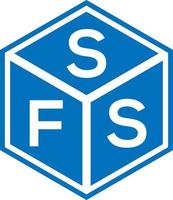 sfs-Buchstaben-Logo-Design auf schwarzem Hintergrund. sfs kreatives Initialen-Buchstaben-Logo-Konzept. sfs Briefgestaltung. vektor