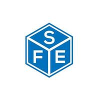 sfe-Brief-Logo-Design auf schwarzem Hintergrund. sfe kreative Initialen schreiben Logo-Konzept. sfe Briefgestaltung. vektor