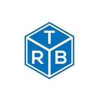 trb-Buchstaben-Logo-Design auf schwarzem Hintergrund. trb kreative Initialen schreiben Logo-Konzept. trb Briefgestaltung. vektor