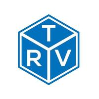 trv-Brief-Logo-Design auf schwarzem Hintergrund. trv kreative Initialen schreiben Logo-Konzept. trv Briefgestaltung. vektor