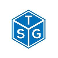 TSG-Brief-Logo-Design auf schwarzem Hintergrund. tsg kreative Initialen schreiben Logo-Konzept. tsg Briefgestaltung. vektor